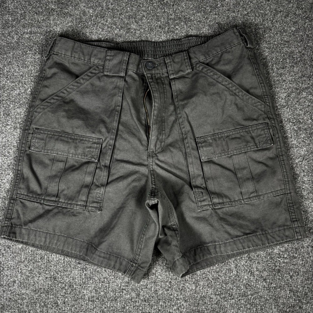 Vintage Weekender Shorts Mens 38 Grey Cotton 90s Dad Shorts Cargo Y2K